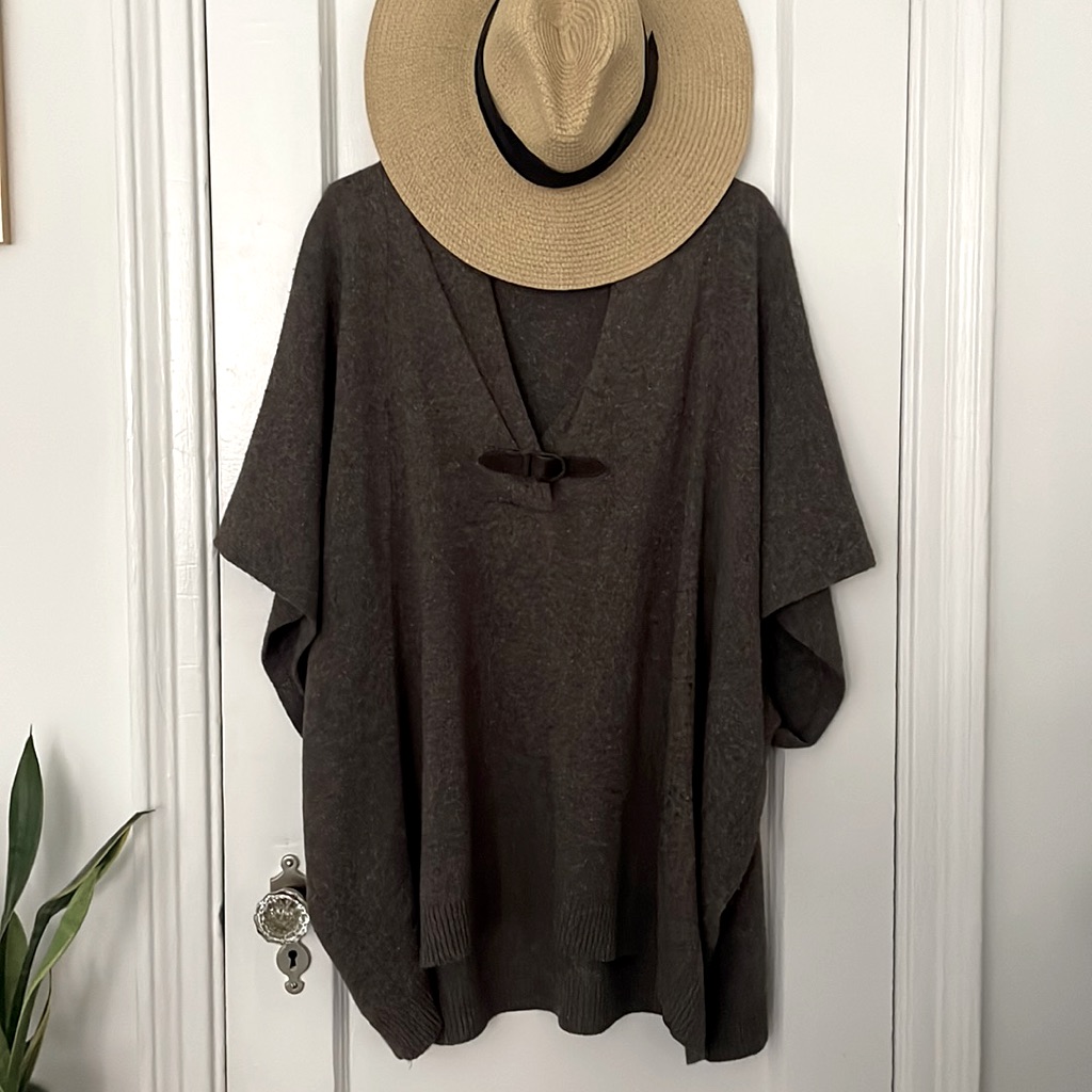 Gray Wool Cape